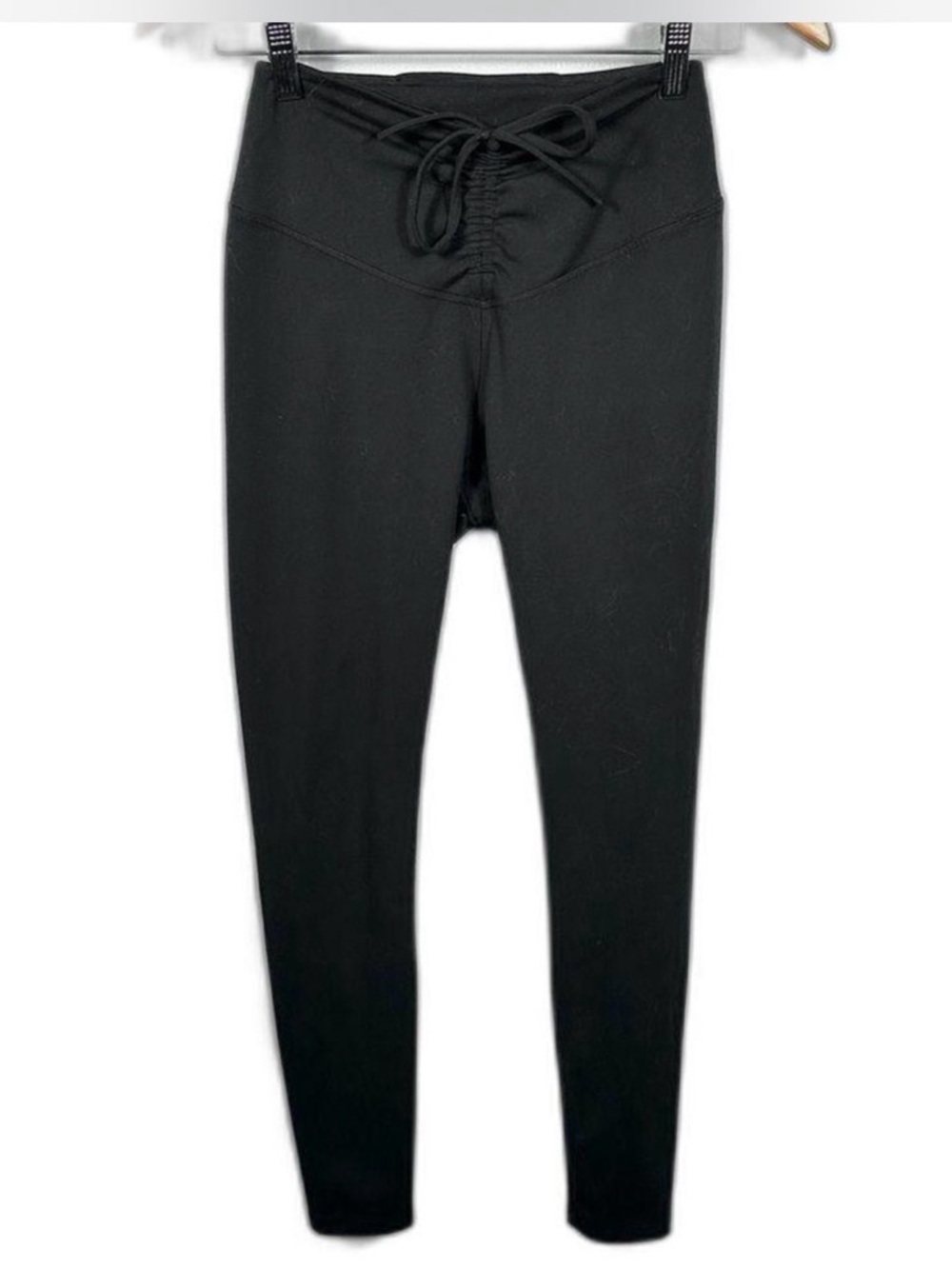 Pink by Victoria’s Secret Black Lace-Up High-Waist Leggings, Size xxl, Worn Once